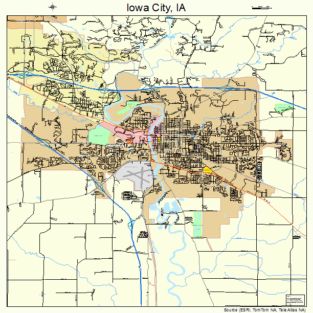 Iowa City, IA street map