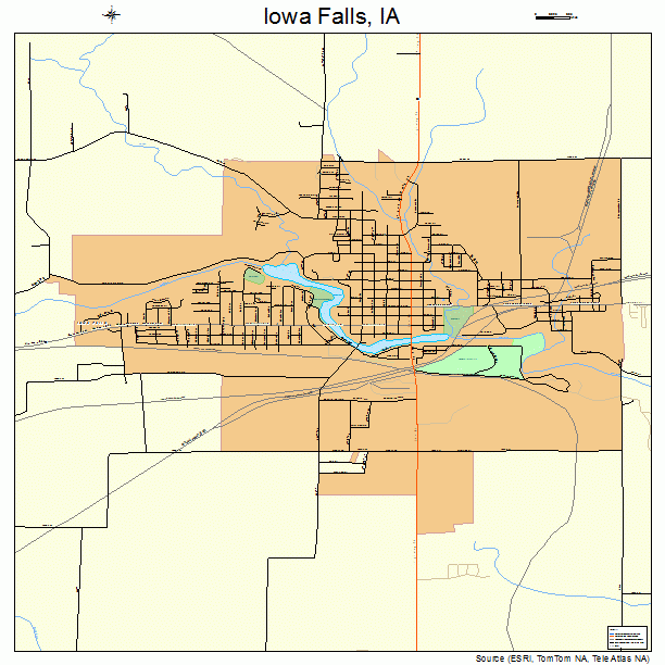 Iowa Falls, IA street map