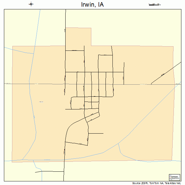 Irwin, IA street map