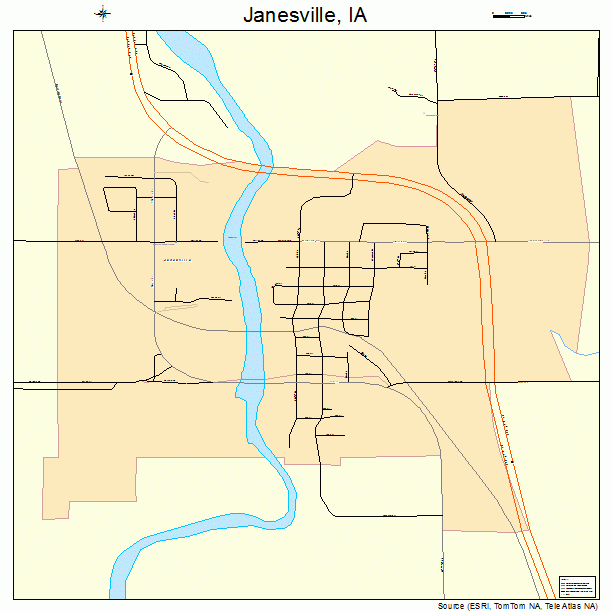 Janesville, IA street map