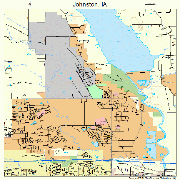 Johnston, IA street map