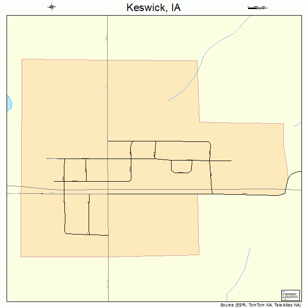 Keswick, IA street map