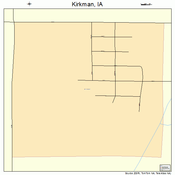 Kirkman, IA street map