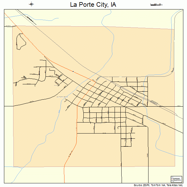 La Porte City, IA street map