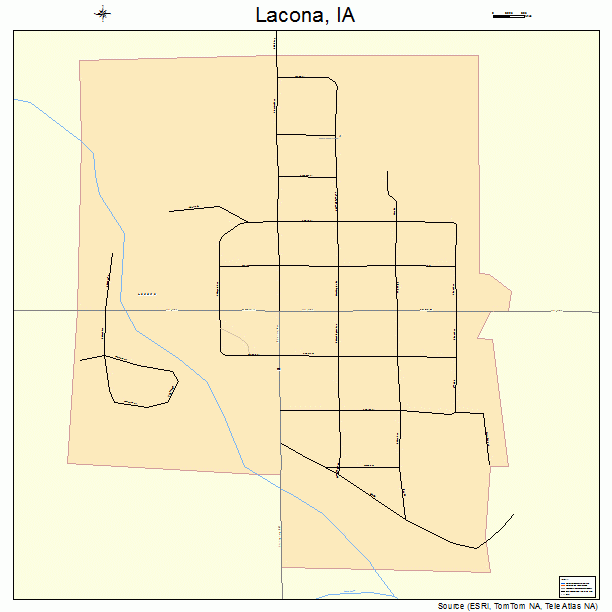Lacona, IA street map
