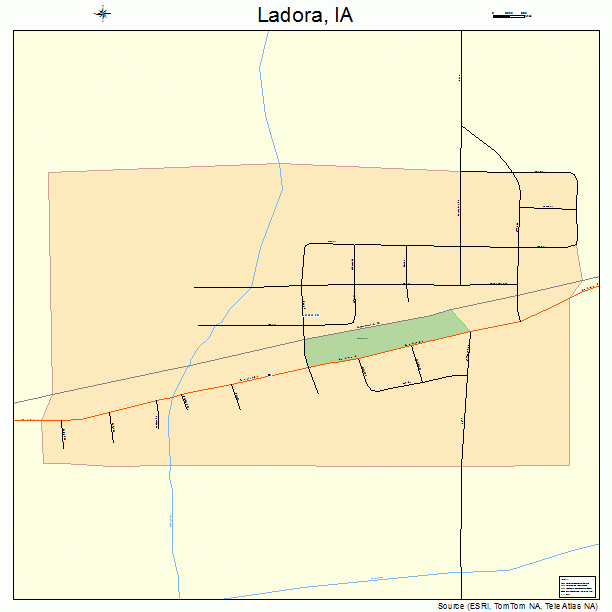 Ladora, IA street map