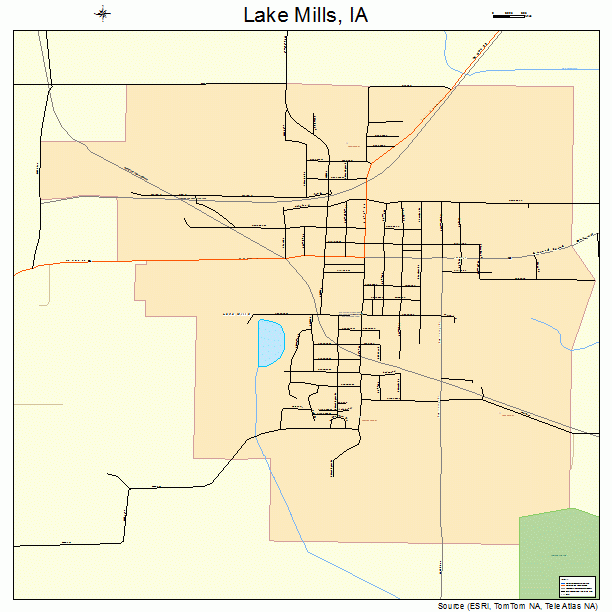 Lake Mills, IA street map