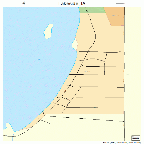 Lakeside, IA street map