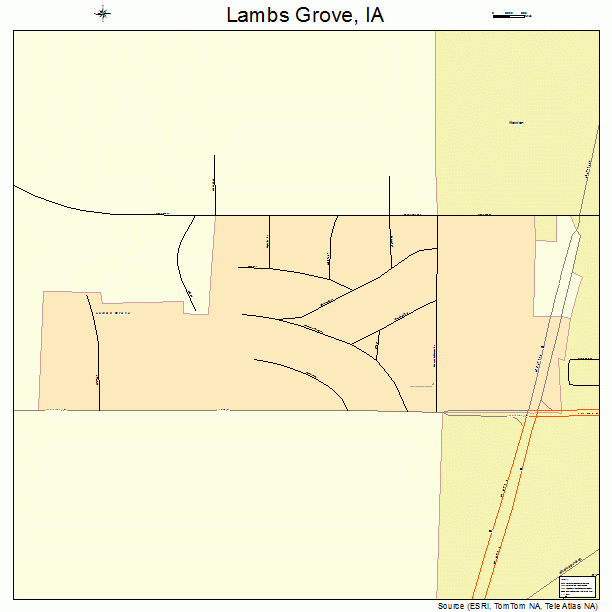 Lambs Grove, IA street map