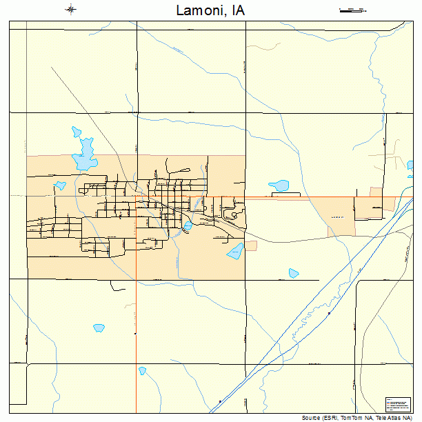 Lamoni, IA street map