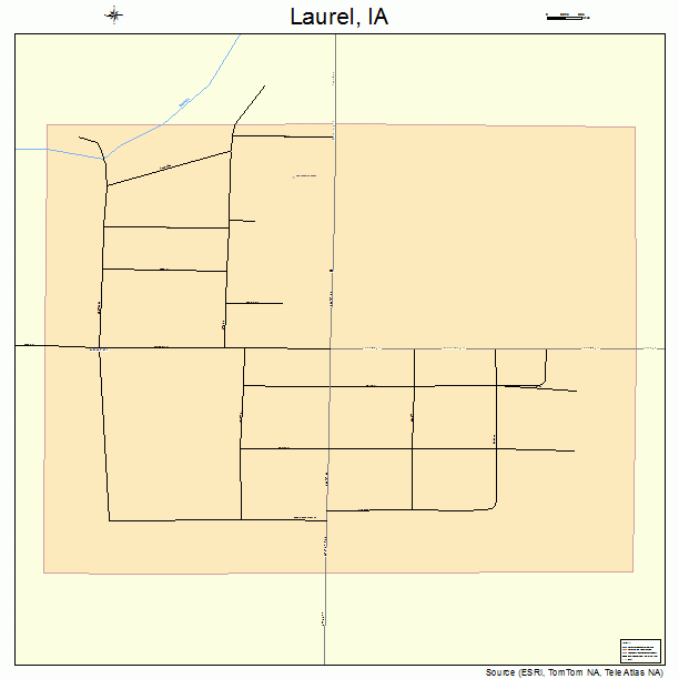 Laurel, IA street map
