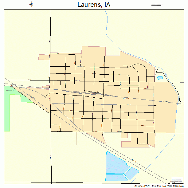 Laurens, IA street map