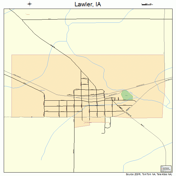 Lawler, IA street map