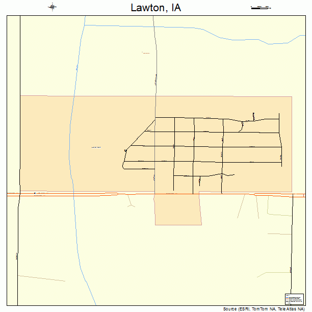 Lawton, IA street map