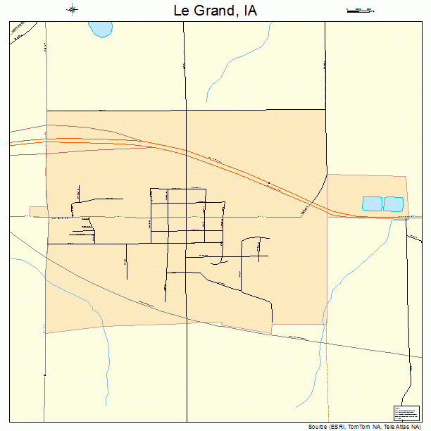 Le Grand, IA street map