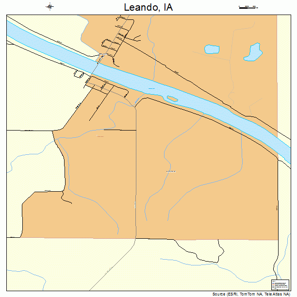 Leando, IA street map