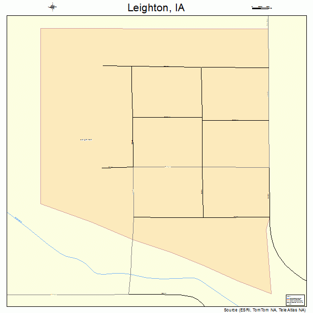 Leighton, IA street map