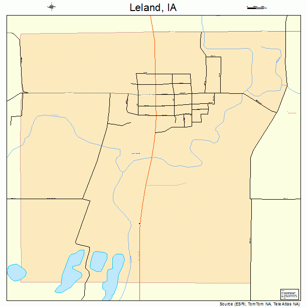 Leland, IA street map