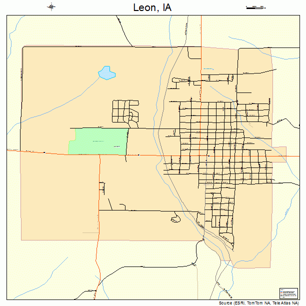 Leon, IA street map