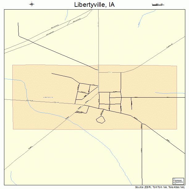 Libertyville, IA street map