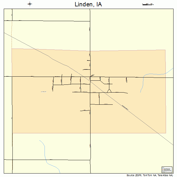 Linden, IA street map