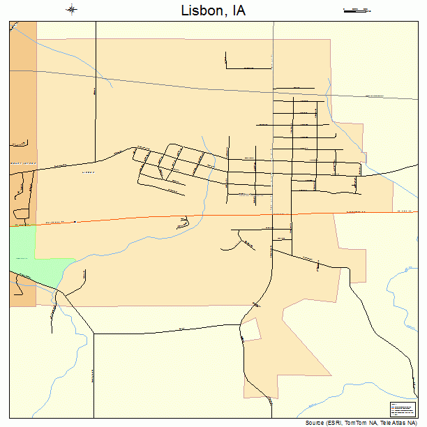 Lisbon, IA street map