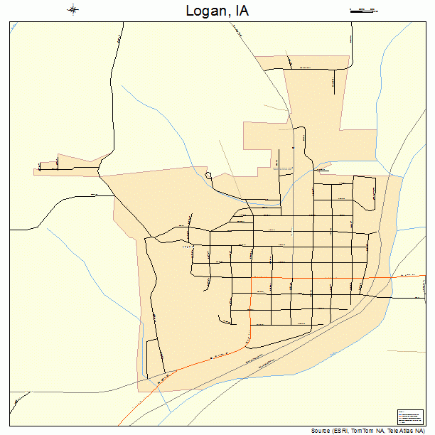 Logan, IA street map