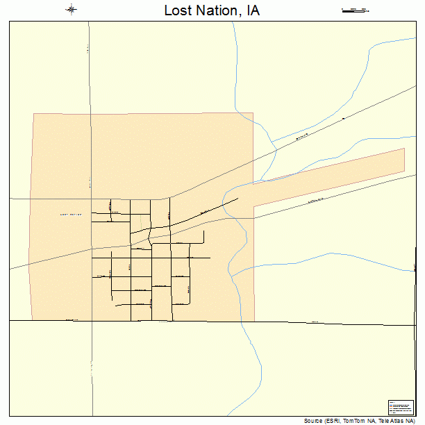 Lost Nation, IA street map