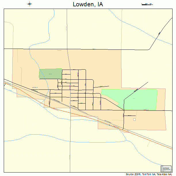 Lowden, IA street map