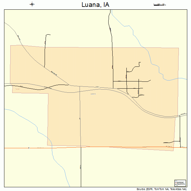 Luana, IA street map