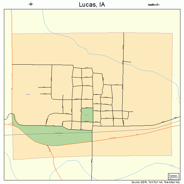 Lucas, IA street map