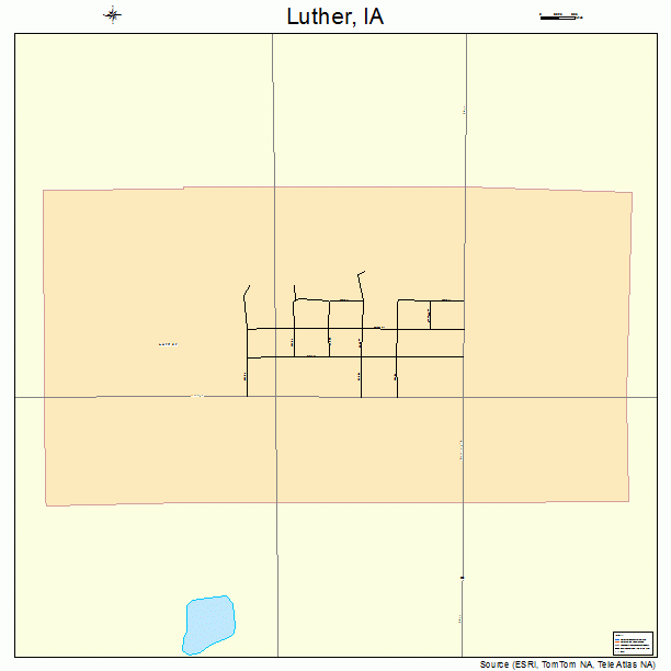 Luther, IA street map