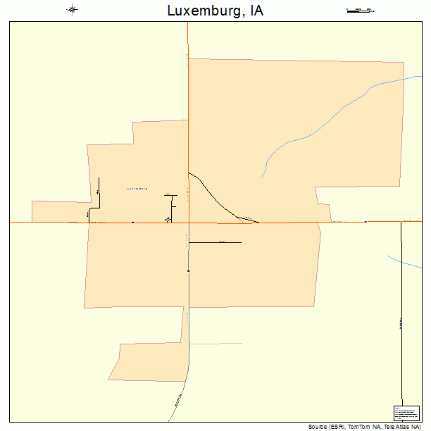 Luxemburg, IA street map