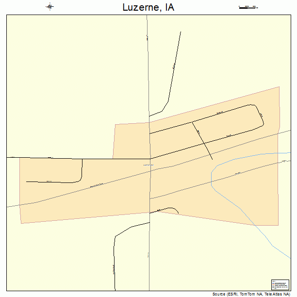 Luzerne, IA street map