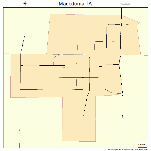 Macedonia, IA street map