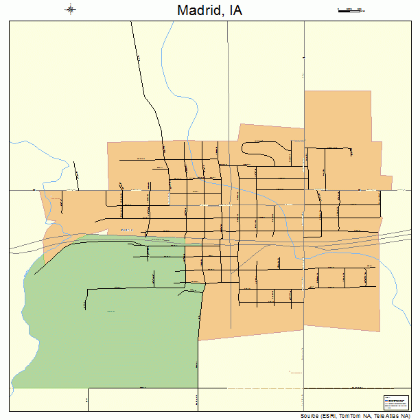 Madrid, IA street map