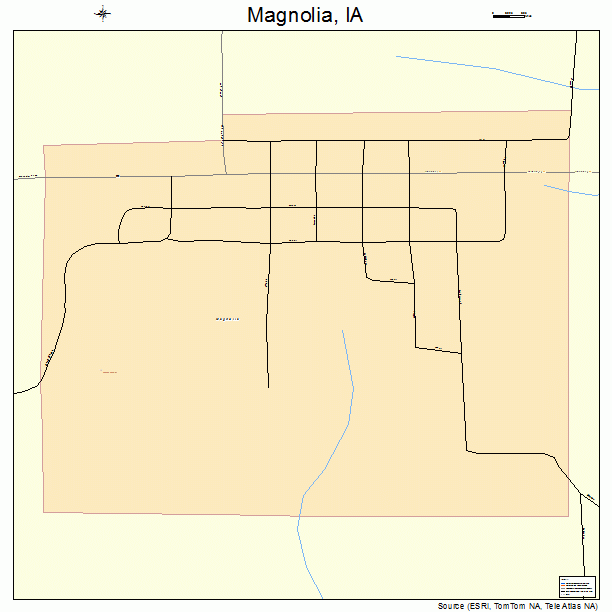 Magnolia, IA street map