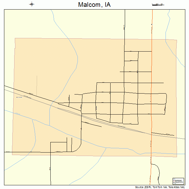 Malcom, IA street map