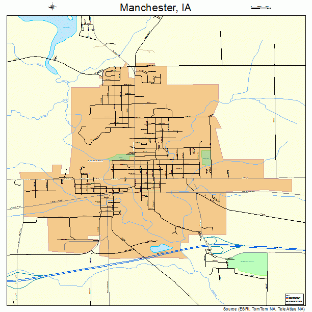 Manchester, IA street map