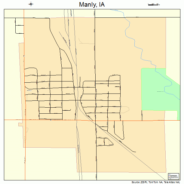 Manly, IA street map
