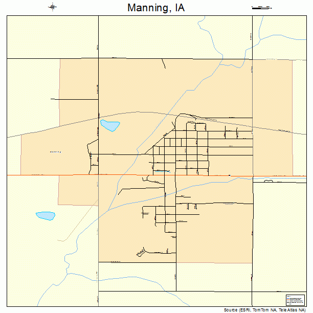 Manning, IA street map