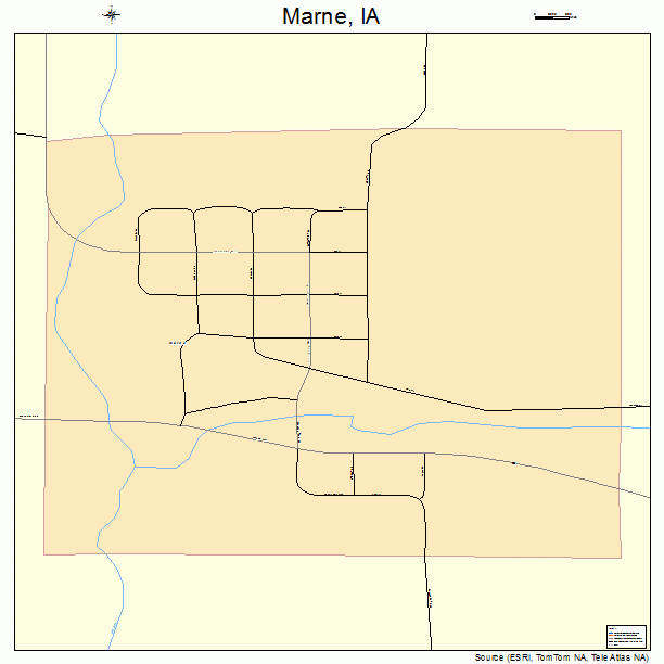 Marne, IA street map