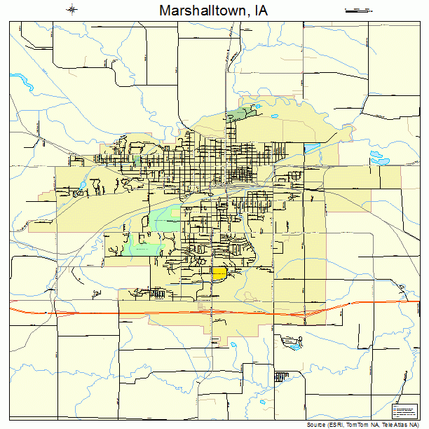 Marshalltown, IA street map