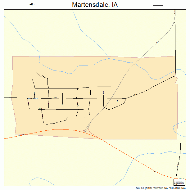 Martensdale, IA street map