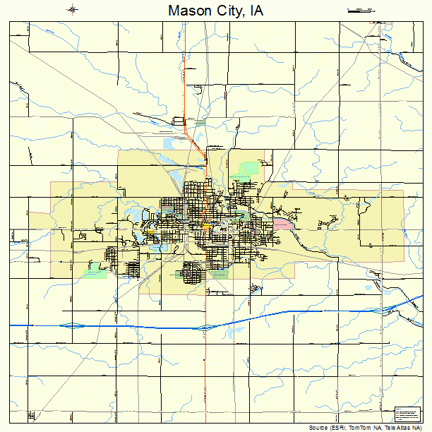 Mason City, IA street map