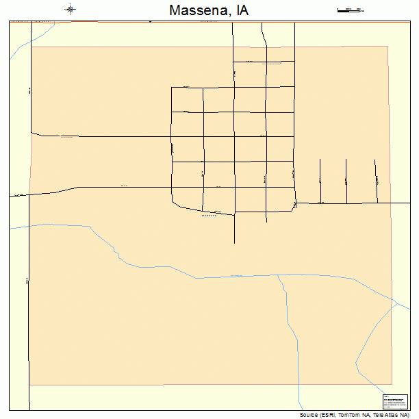 Massena, IA street map