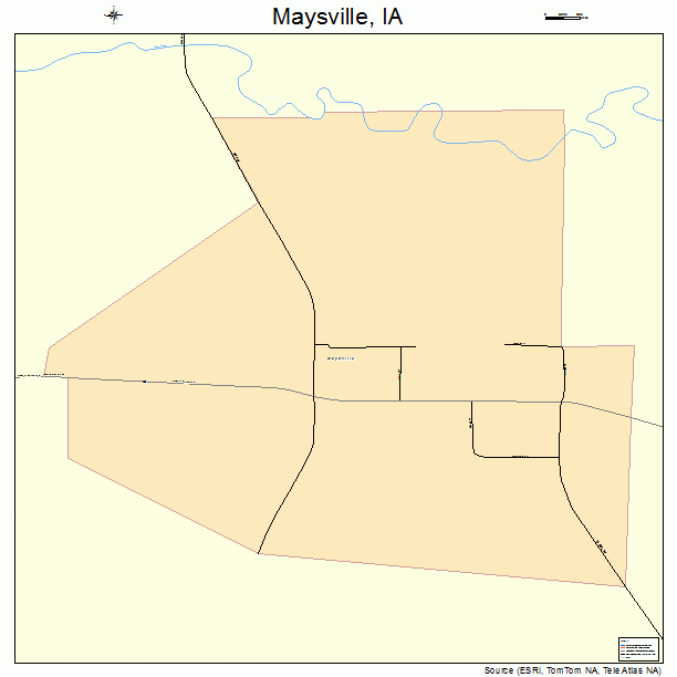 Maysville, IA street map