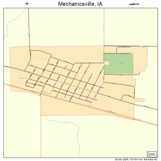 Mechanicsville, IA street map