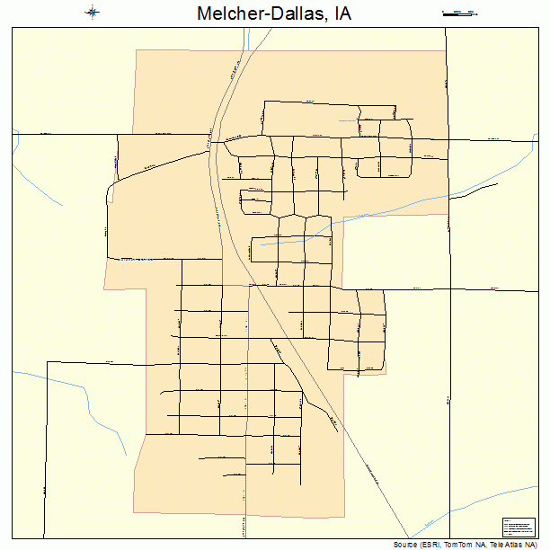 Melcher-Dallas, IA street map