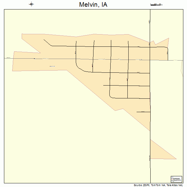 Melvin, IA street map